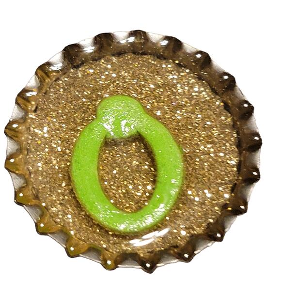 Handmade Alphabet Bottlecap Magnets Set of 34 - Resin, Fridge Decor - Picture 12 of 16